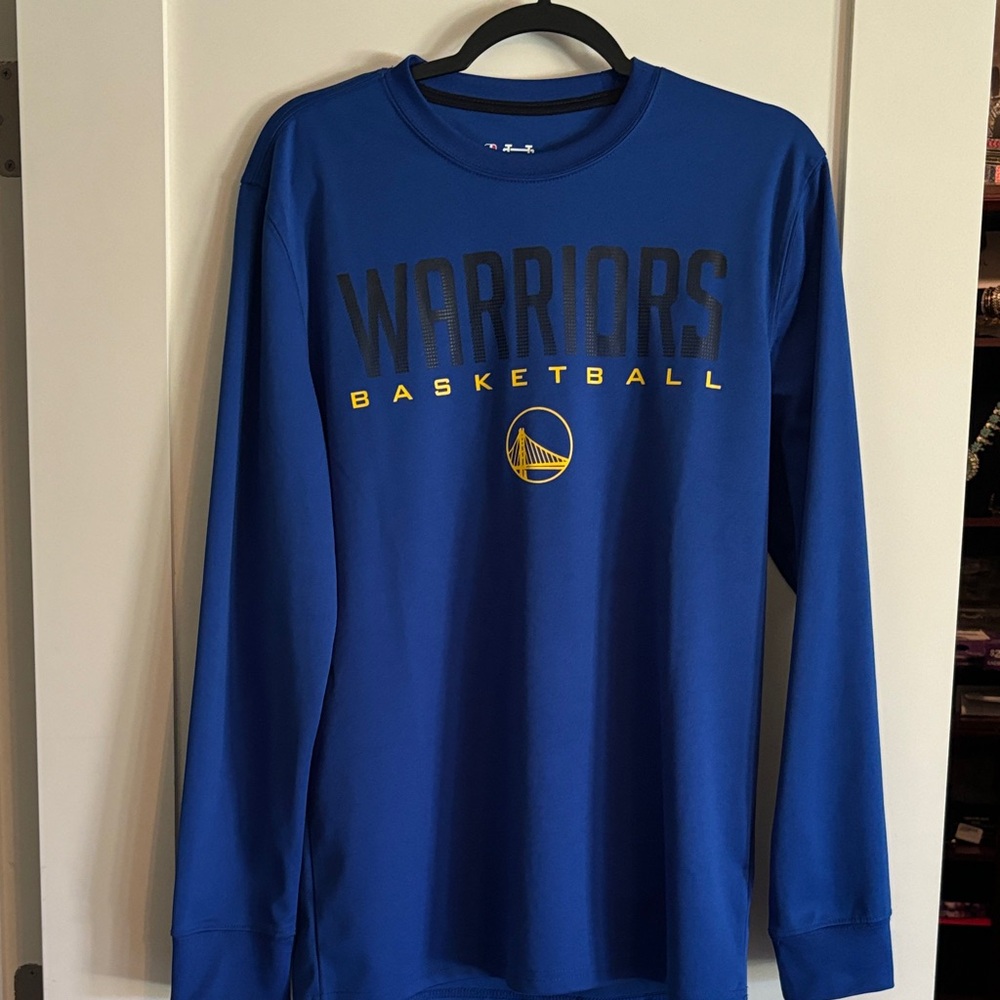 Golden State Warriors Blue Basketball Long Sleeve Shirt